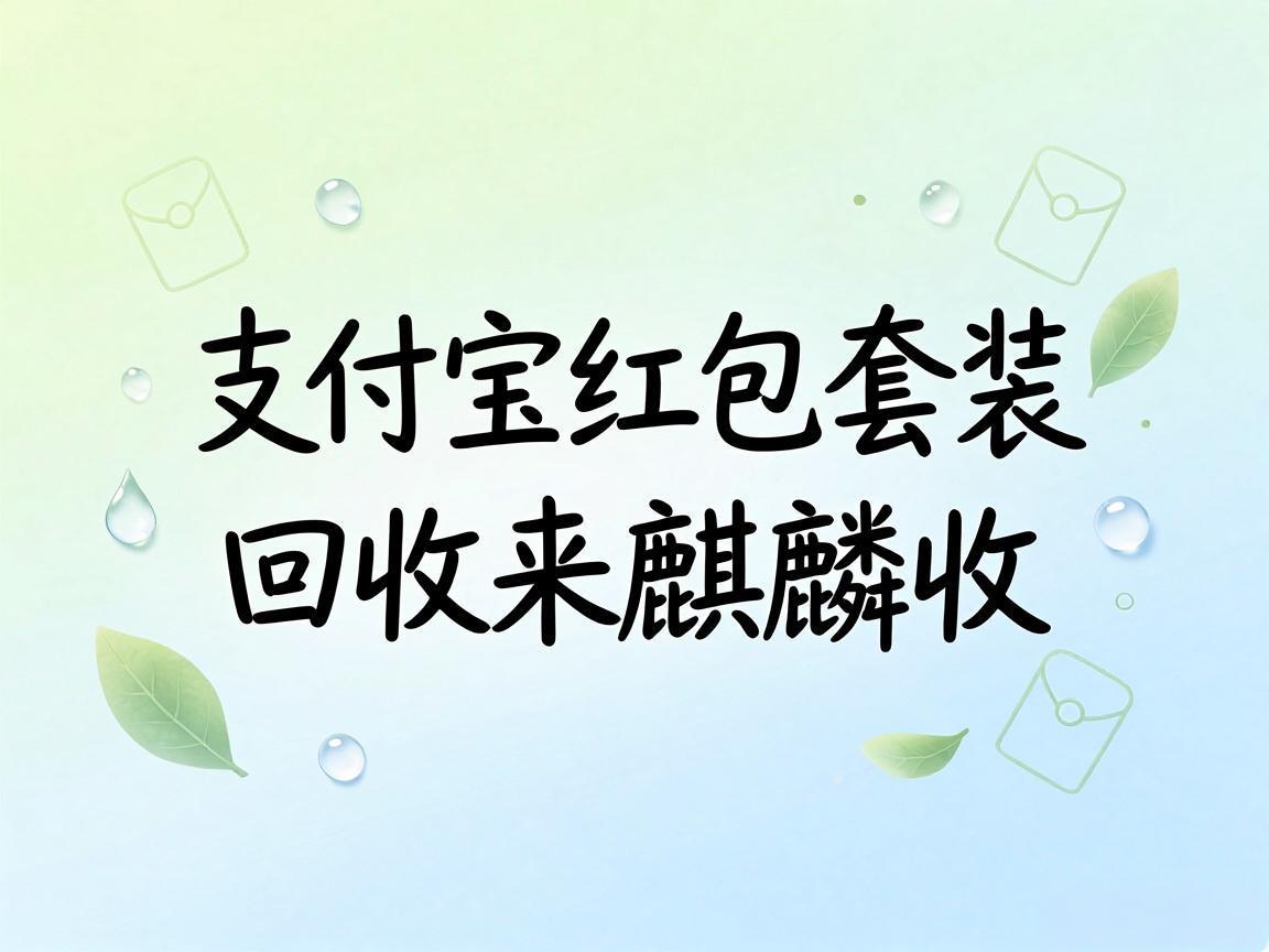 【麒麟收】支付宝红包套装回收操作教程：三步完成闲置变现